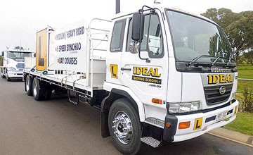 Heavy Rigid Synchro truck licence training vehical at Ideal Driving School