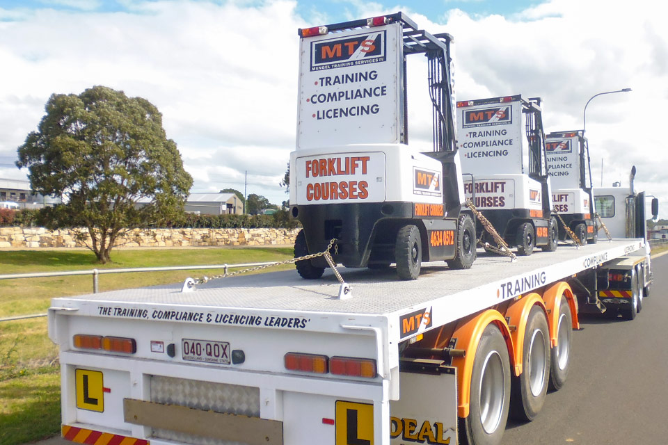 Forklift vehicles for driver training at Ideal Driving School, Toowoomba