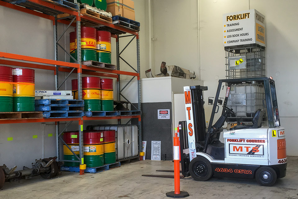 Forklift driver training vehicles at Ideal Driving School, Toowoomba