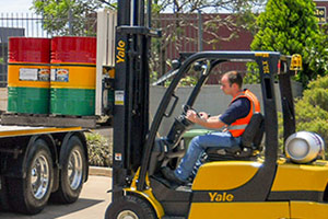 Ideal Driving School forklift driver training vehicle